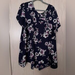 Torrid Floral Navy Women's Top